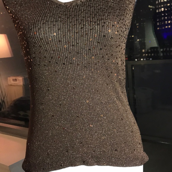 NWT Studio V Sequined Tank Top Size Small - Picture 3 of 4